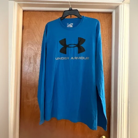 Under Armour Shirts Under Armour Mens Heat Gear Loose Fit Blue